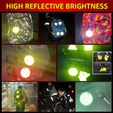 10Pcs Big 6.5CM Volleyball Safety Reflective Keychain