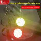 10Pcs Big 6.5CM Volleyball Safety Reflective Keychain