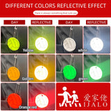 10Pcs Big 6.5CM Volleyball Safety Reflective Keychain