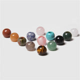 10Pcs Stone Charms Pendant Spacer Round Beads 12x10MM Hole 5MM