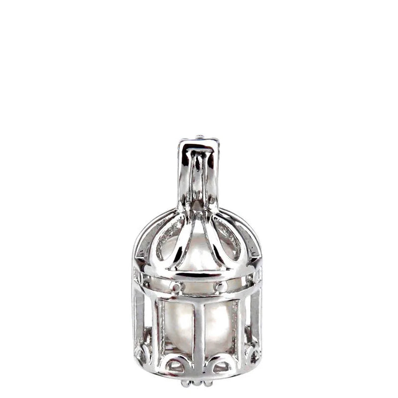 10Pcs Birdcage Pearl Cage Locket Aromatherapy Charm Pendant Necklace Bracelet