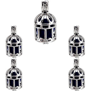 10Pcs Birdcage Pearl Cage Locket Aromatherapy Charm Pendant Necklace Bracelet