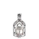 10Pcs Birdcage Pearl Cage Locket Aromatherapy Charm Pendant Necklace Bracelet
