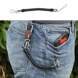 10Pcs Coil Springs Keychain Phone Snap Hook Retractable Coil Cord Key Chain
