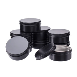 10Pcs Round Aluminium Tin Cans 150ml Storage Containers