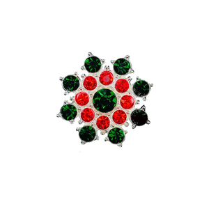 10Pcs Christmas Snowflake Rhinestone Buttons For DIY Crafts