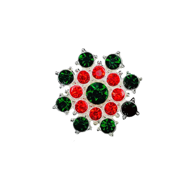 10Pcs Christmas Snowflake Rhinestone Buttons For DIY Crafts