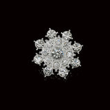 10Pcs Christmas Snowflake Rhinestone Buttons For DIY Crafts