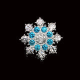 10Pcs Christmas Snowflake Rhinestone Buttons For DIY Crafts