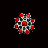 10Pcs Christmas Snowflake Rhinestone Buttons For DIY Crafts
