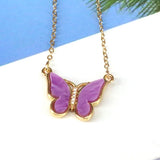 10Pc Butterfly Acrylic Charms Micro Pave CZ Crystal Pendant