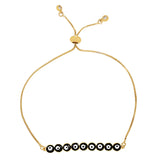 10Pcs Bohemia Drip Oil Eye Pendant Bracelets for Women Punk Chain Bangle