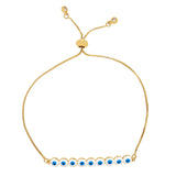 10Pcs Bohemia Drip Oil Eye Pendant Bracelets for Women Punk Chain Bangle