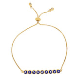 10Pcs Bohemia Drip Oil Eye Pendant Bracelets for Women Punk Chain Bangle