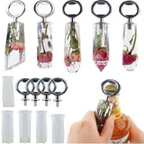 10Pcs Beer Opener Resin Mold Set with Key Chains