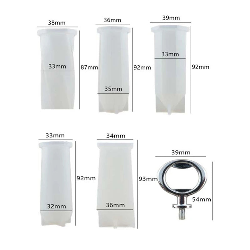 10Pcs Beer Opener Resin Mold Set with Key Chains