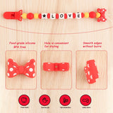 10Pcs Bow Tie Silicone Beads Baby Teether DIY Jewelry Pacifier Chain Accessories