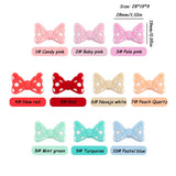 10Pcs Bow Tie Silicone Beads Baby Teether DIY Jewelry Pacifier Chain Accessories