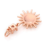 10Pcs Brass CZ Sun Charms Enamel Jump Rings Jewelry Making
