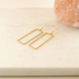 10Pcs Brass Geometric Rectangle Pendant Resin Frame Charms Minimalist Jewelry