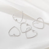 10Pcs Brass Heart Charms Pendant Resin Frame Mold Open Bezel DIY Jewelry Making