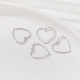 10Pcs Brass Heart Charms Pendant Resin Frame Mold Open Bezel DIY Jewelry Making