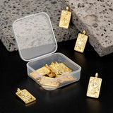 10Pcs CZ Tarot Card Pendants, 18K Plated, DIY Jewelry Making