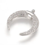 10Pcs Brass Micro Pave Zirconia Crescent Moon Charms DIY Jewelry Findings