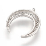 10Pcs Brass Micro Pave Zirconia Crescent Moon Charms DIY Jewelry Findings