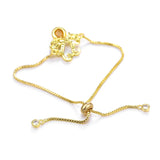 10Pcs Brass Rhinestone Slider Bracelets Chain Jewelry Making DIY Accessories