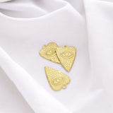 10Pcs Brass Sacre Heart Charms Evil Eye Heart Pendant