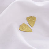 10Pcs Brass Sacre Heart Charms Evil Eye Heart Pendant