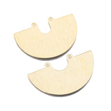 10Pcs Brass Textured Fan Tassel Shape Earrings Charms Pendant DIY