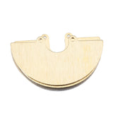10Pcs Brass Textured Fan Tassel Shape Earrings Charms Pendant DIY