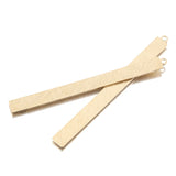 10Pcs Brass Textured Rectangular Bar Charms for Jewelry Making