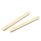 10Pcs Brass Textured Rectangular Bar Charms for Jewelry Making