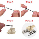 10Pcs Brooch Pin Locks + Wrench Jewelry Making Accessory