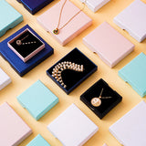10Pcs Bulk Paper Jewelry Box 7x7x1.6cm Handmade Wedding Packaging Box