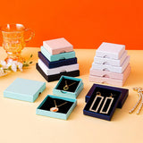 10Pcs Paper Jewelry Box 7x7x1.6cm Wedding Packaging Box