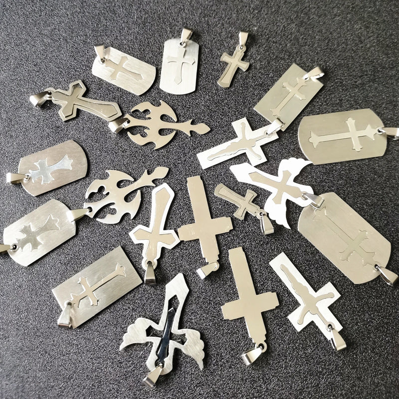 Bulk Mix Jesus Cross Pendants For Jewelry Making
