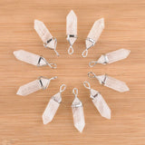 10Pcs Natural Crystal Pendant Chakra Stones Quartz Pendants IN4427
