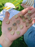 10Pcs CZ Spacer Beads Smiley Face Hamsa Hand Heart Leaf Shape Crystal