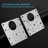 10Pcs Cabinet Hinge Repair Plate Kit Kitchen Cupboard Door Hinge Mounting Plate