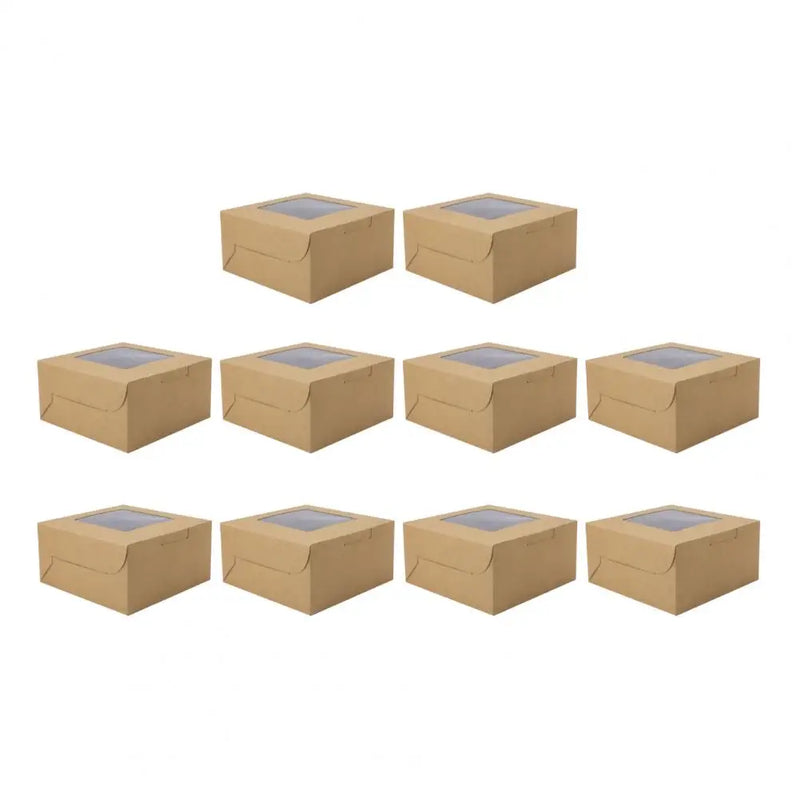 10Pcs Cake Boxes Pastry Wrap Boxes Dustproof Bakery Boxes Food Storage