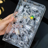 10Pcs Candy Shape Transparent Storage Box Jewelry Organizer
