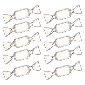 10Pcs Candy Shaped Jewelry Box Clear Plastic Beads Storage Containers