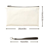 10Pcs Canvas Pencil Pouch Tote Bags Set DIY Craft Blank Zip Canvas Pen Case
