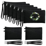 10Pcs Canvas Pencil Pouch Tote Bags Set DIY Craft Blank Zip Canvas Pen Case