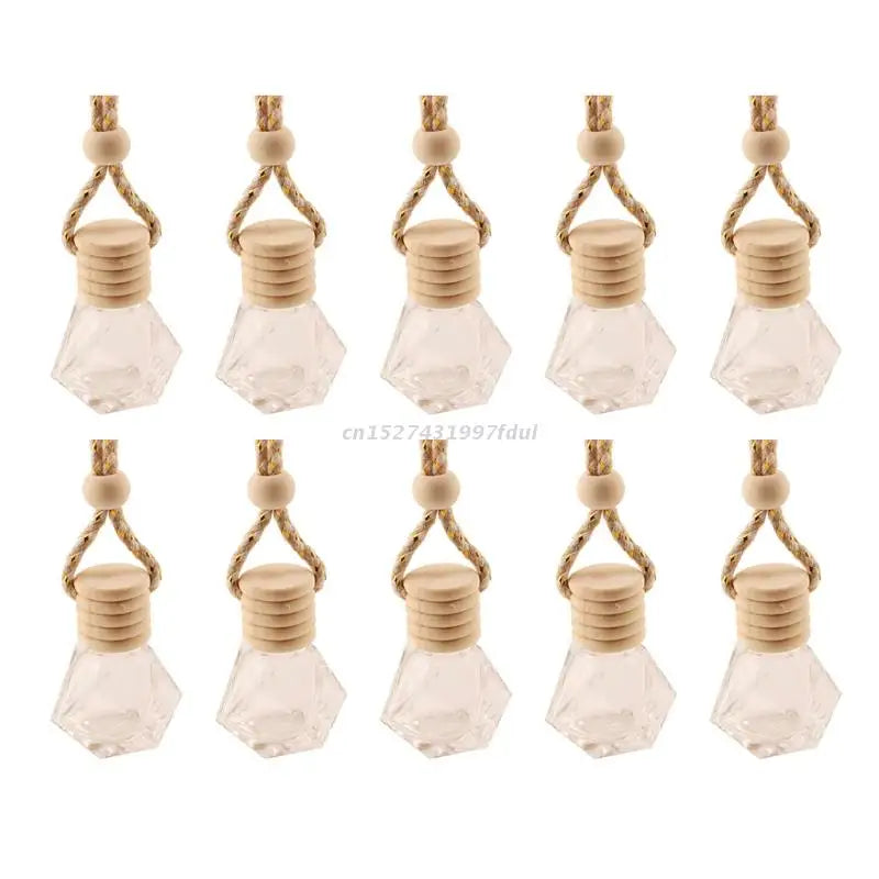 10Pcs Car Hanging Aromatherapy Diffuser Air Freshener Pendant Ornament
