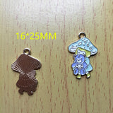 10Pcs Cartoon Animal Enamel Charms for DIY Jewelry